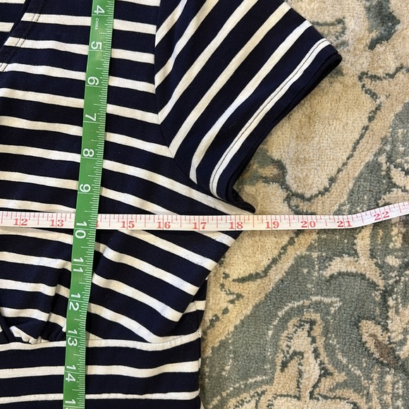 Blue & White Fit and Flair Dress - Picture 7 of 8